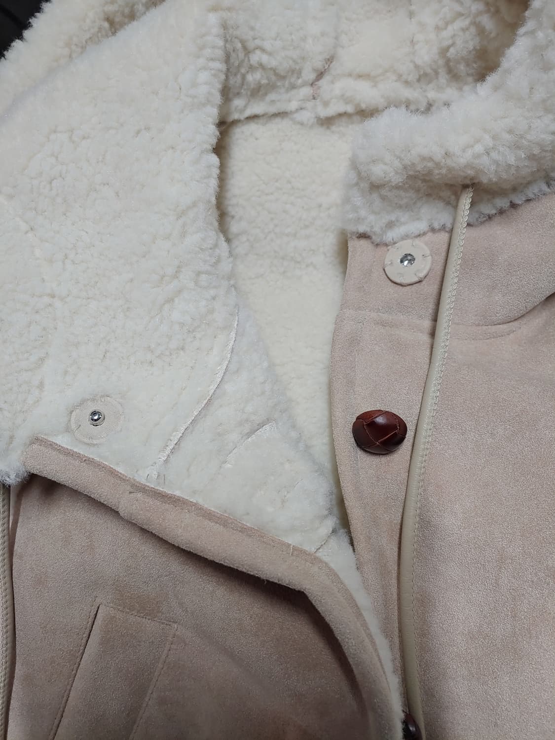 25W AMONG 어몽 후드 무스탕 인조 여성 상품이미지3