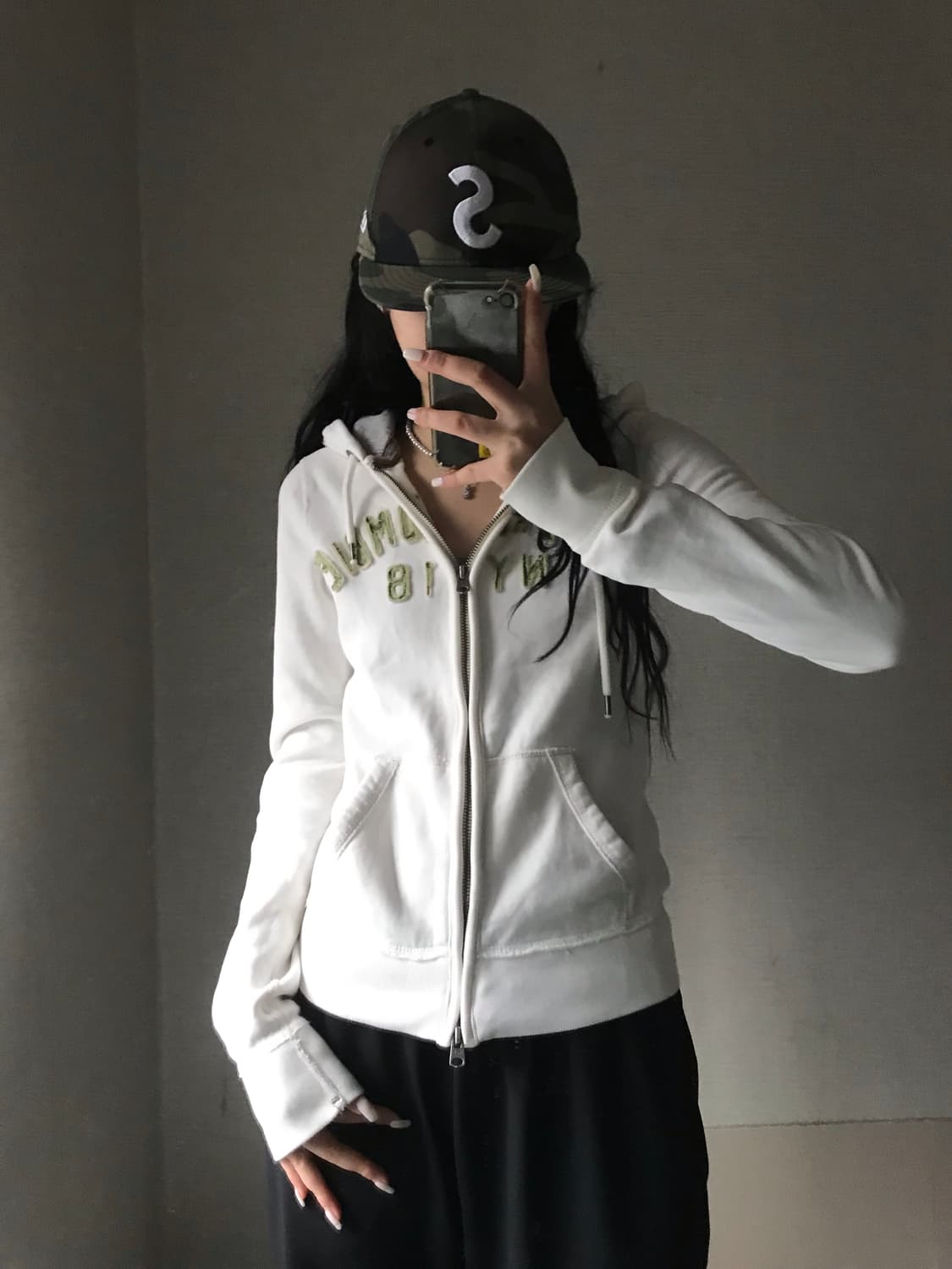 아베크롬비 화이트 후드집업 상품이미지5