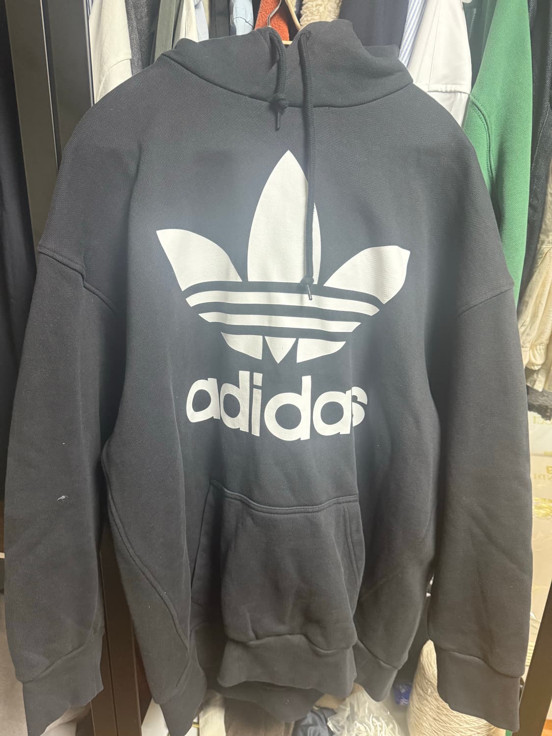 아디다스 로고 오버핏 후드 상품이미지1