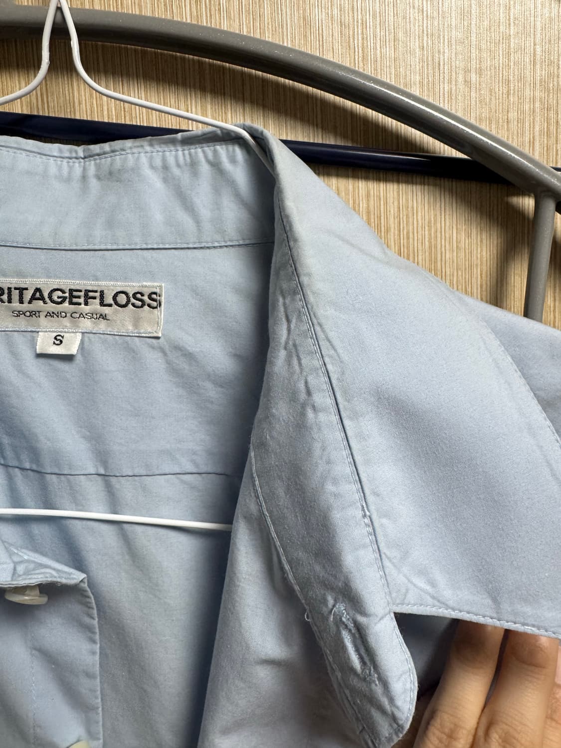 헤리티지플로스 타입라이터 스카이블루 셔츠 팝니다 상품이미지4