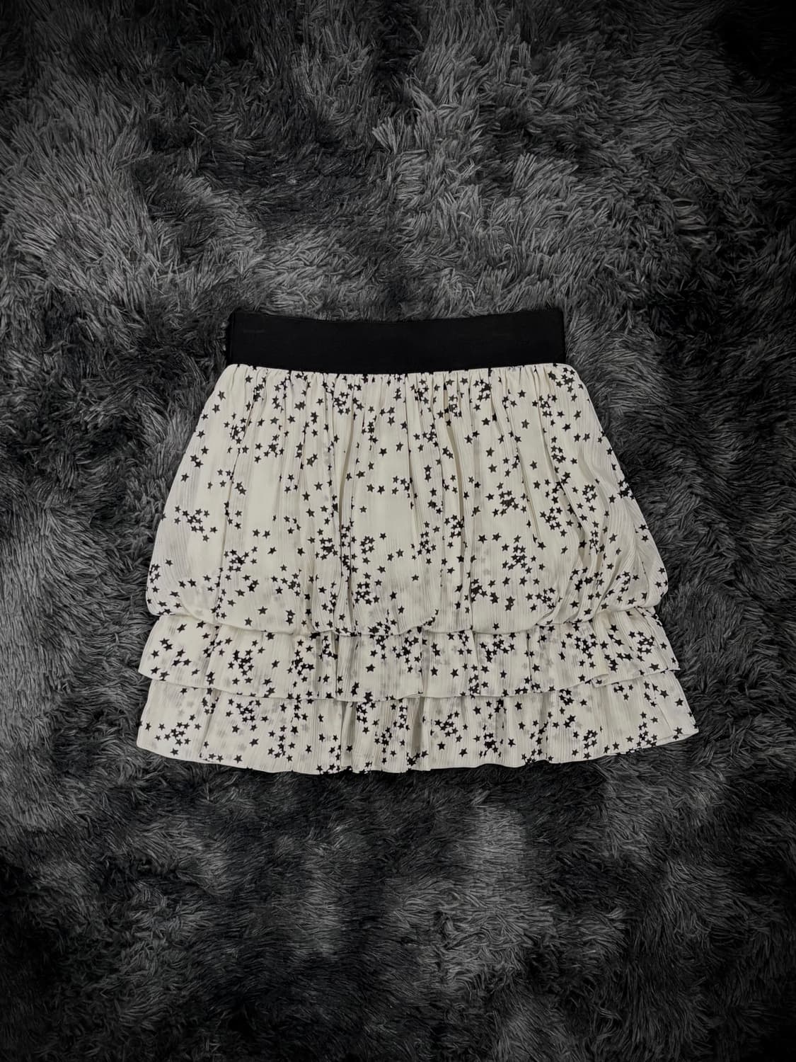 밴딩 화이트 별 캉캉 미니스커트 상품이미지2