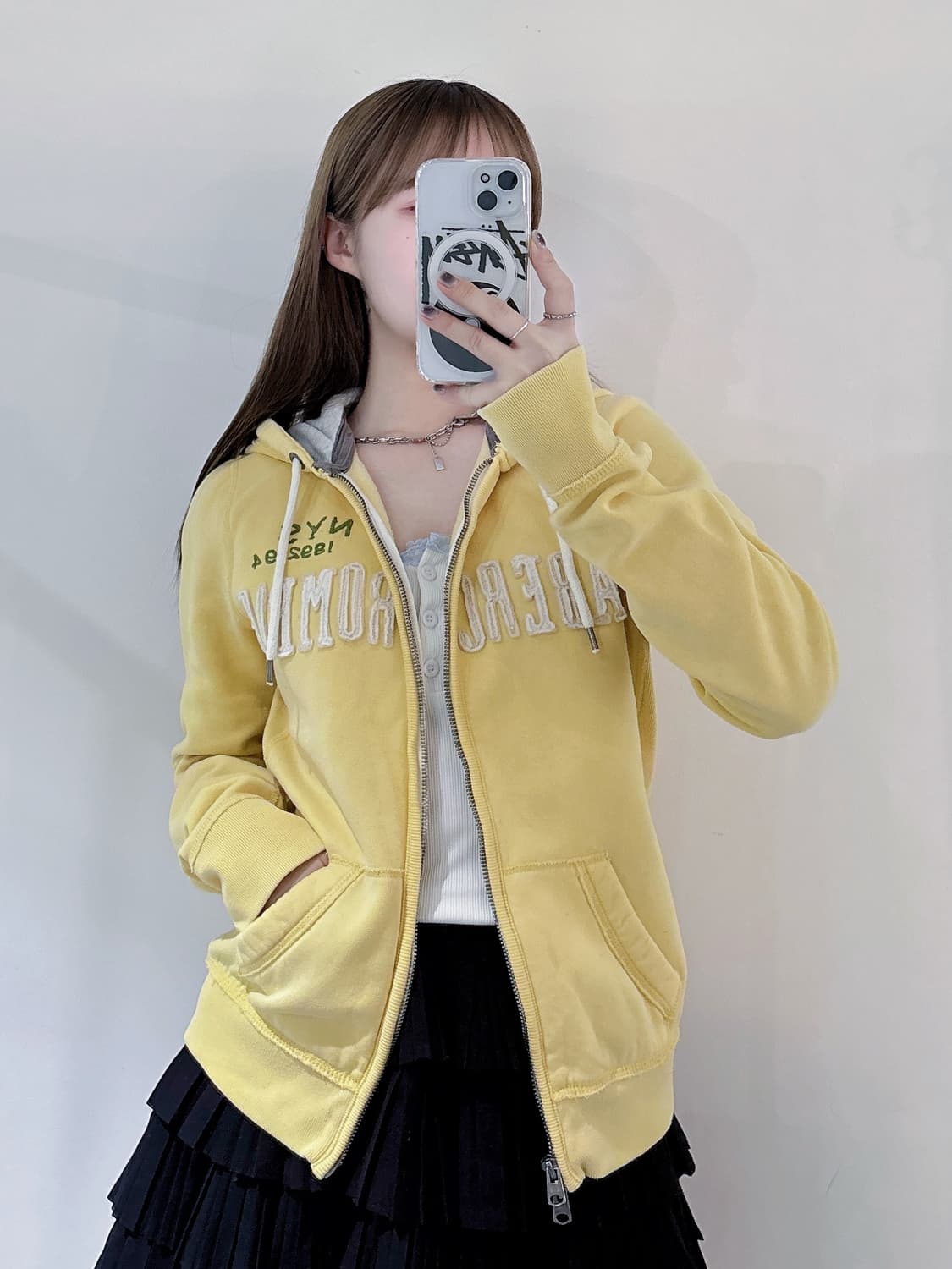 아베크롬비 레몬 투웨이 빅로고 후드집업 상품이미지3