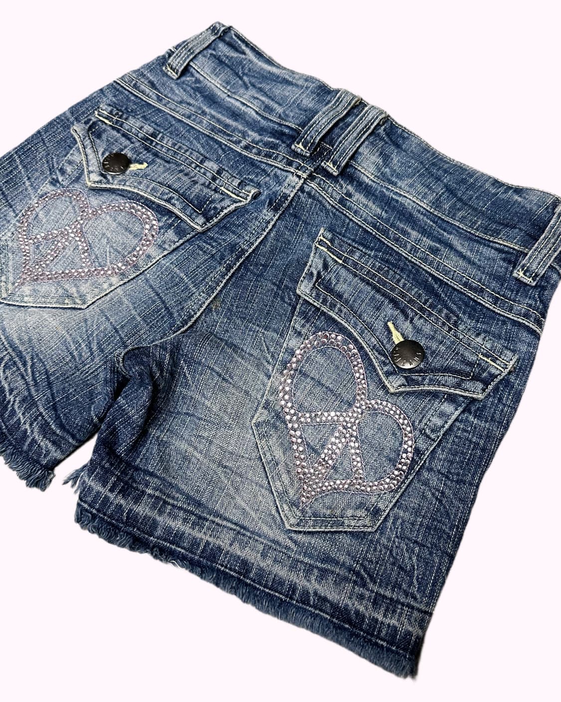heart cubic denim shorts 상품이미지5