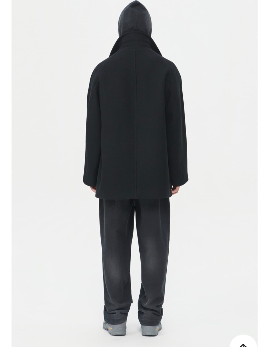 25FW 커스텀멜로우 Black Wool Car Coat 코트 상품이미지3