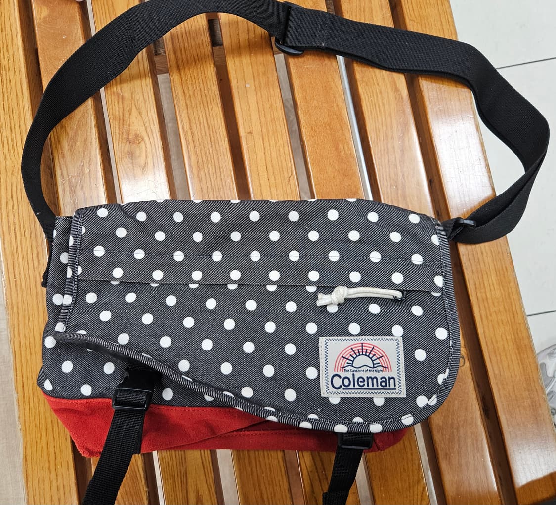 콜맨 도트 땡땡이무늬 매신져백 크로스백/coleman 빈티지 상품이미지2