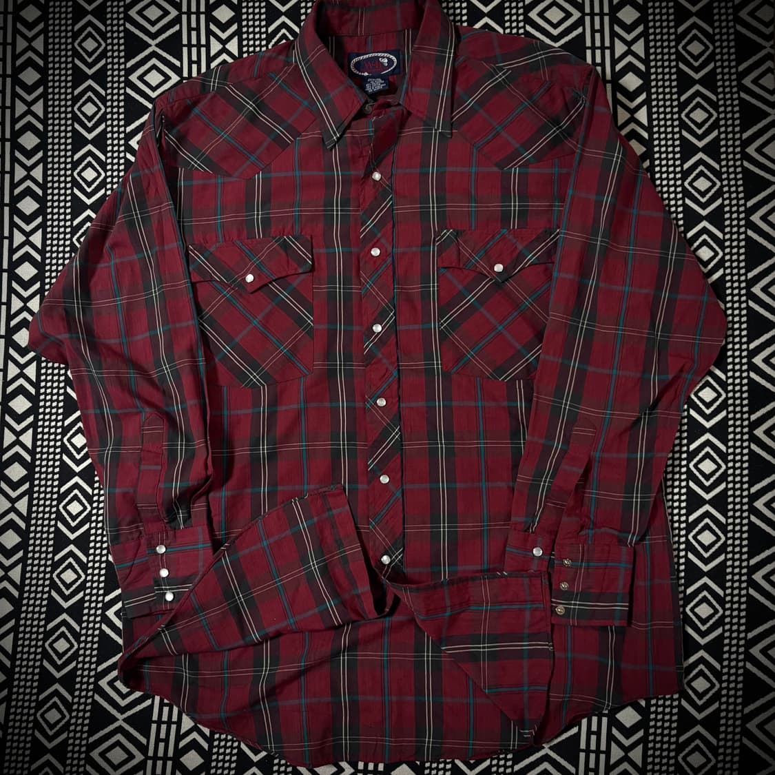  90s W-B Western Wear Check Shirt 상품이미지6