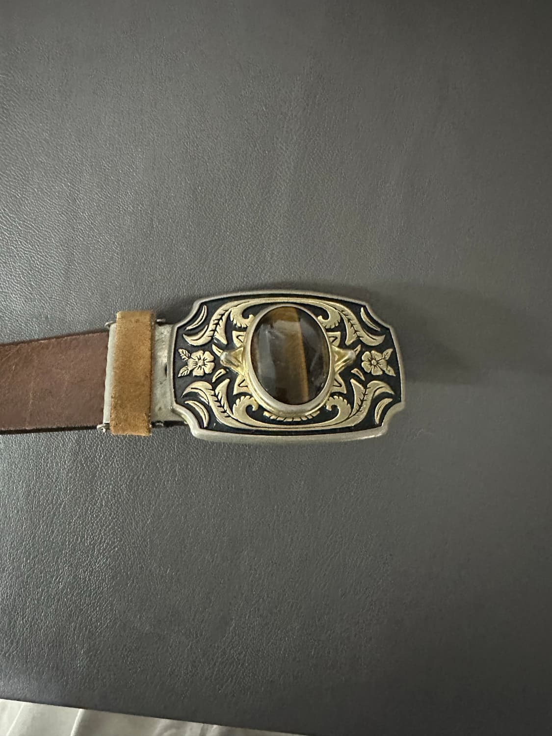 터키석 웨스턴 빈티지 벨트 (99cm 기장) 상품이미지1