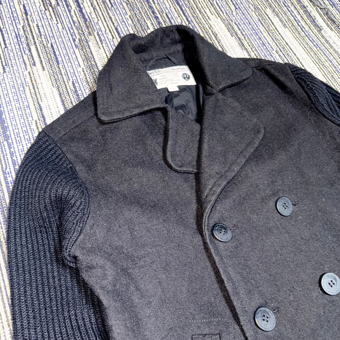 디젤 울 니트 콤비 피코트 상품이미지3