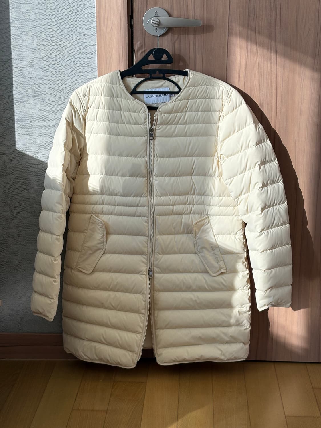 여성 캘빈클라인 롱 경량패딩 상품이미지1