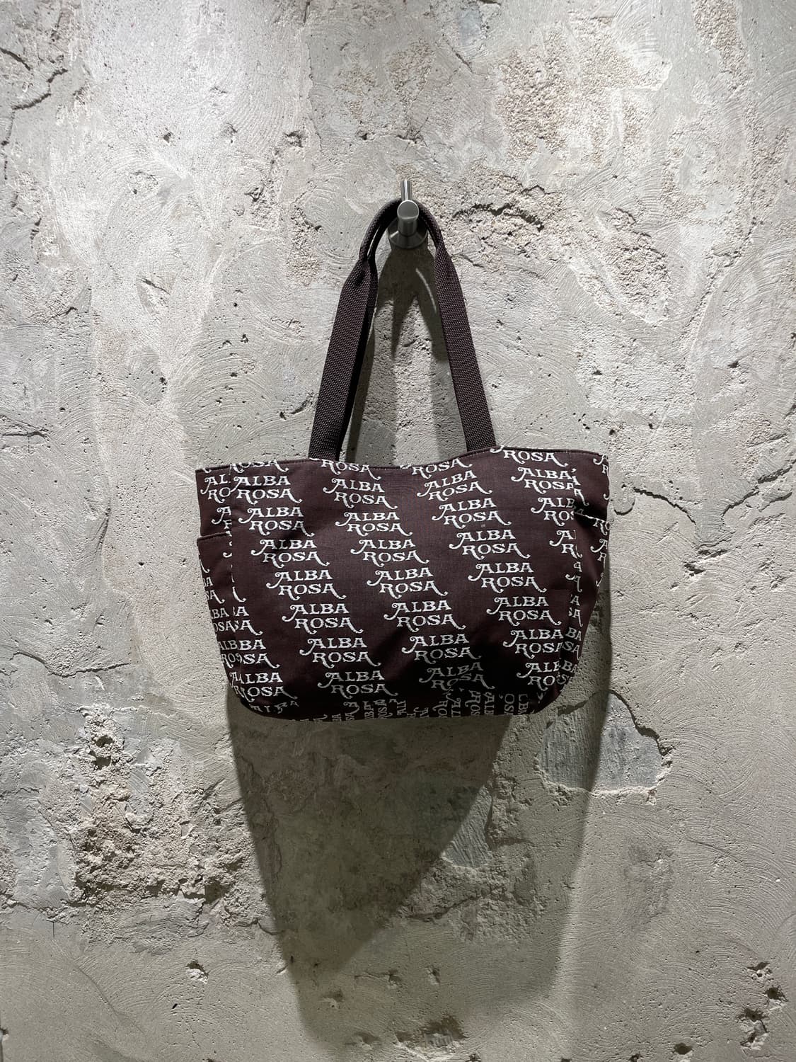 알바로사 재팬 브라운 자카드 캔버스 숄더백 상품이미지2