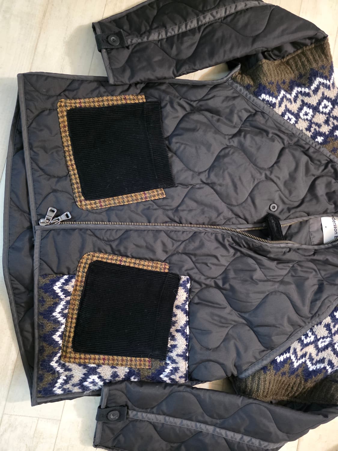 앤더슨벨 니트 패치 퀼티드 점퍼 M 상품이미지5