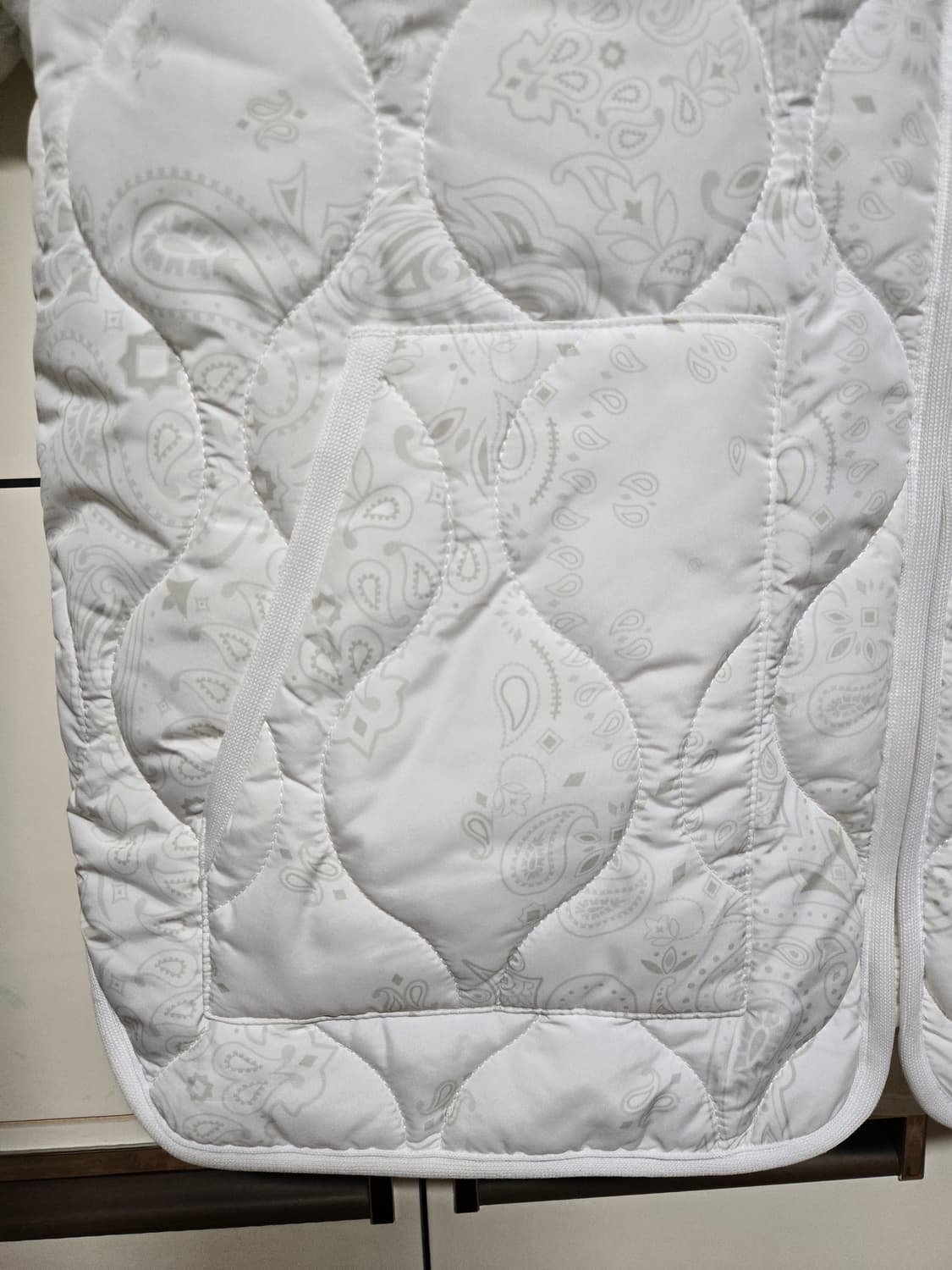 (JAJU/자주)페이즐리 화이트 누빔 자켓(새상품) 상품이미지4