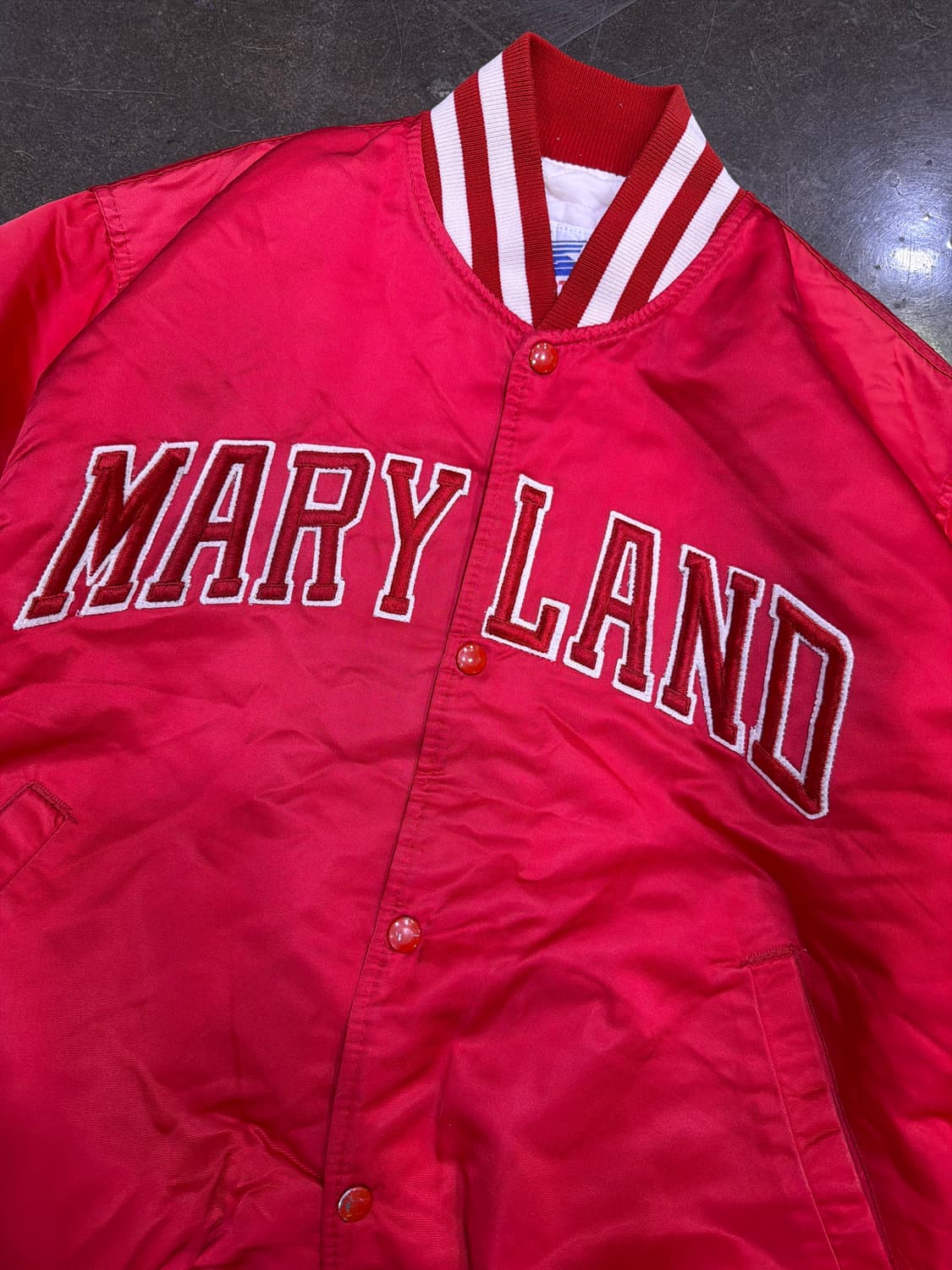스타터 80's 메릴랜드 NCAA 레드 스타디움 점퍼 바시티 L 상품이미지3