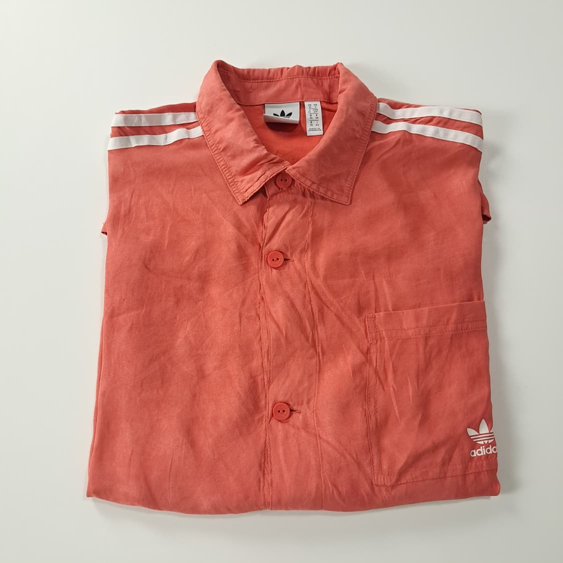 CK373 XL 아디다스 90s 오리지널 빈티지 핑크 셔츠 남방 상품이미지8