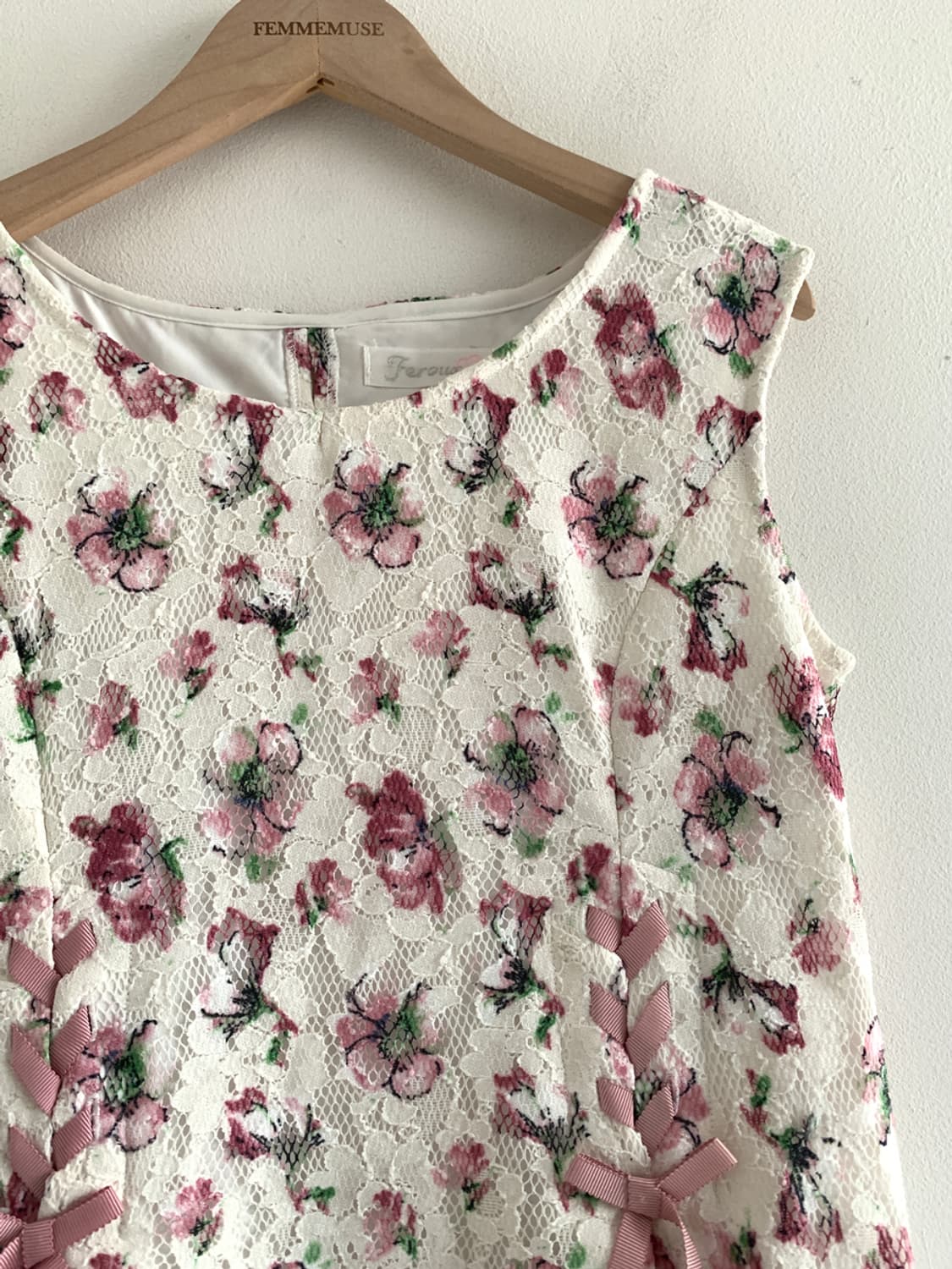 Twin ribbon flower dress 상품이미지4