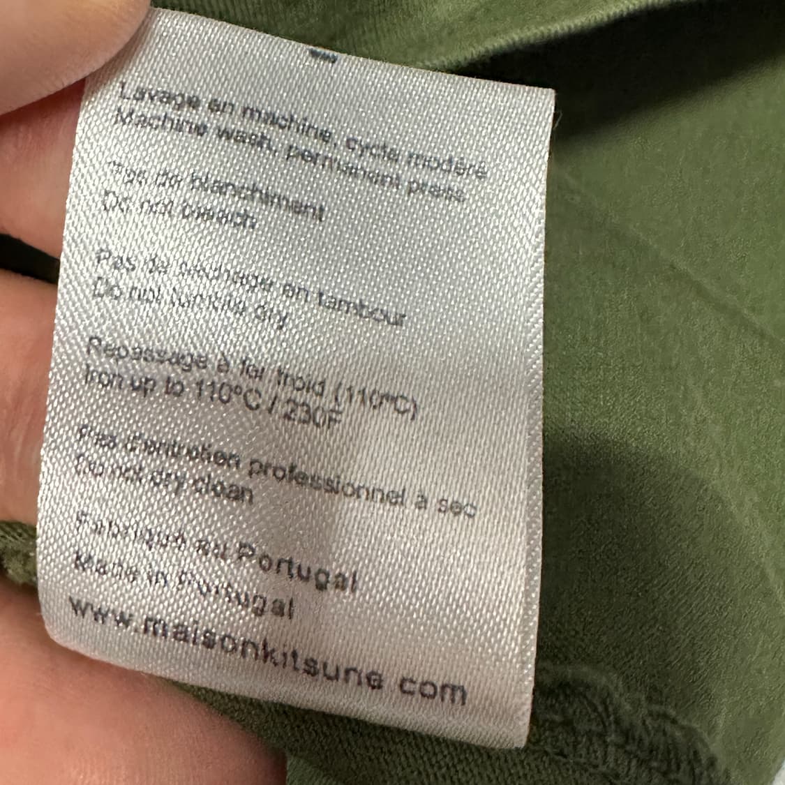 메종키츠네 폭스 반팔 카키 L 상품이미지5