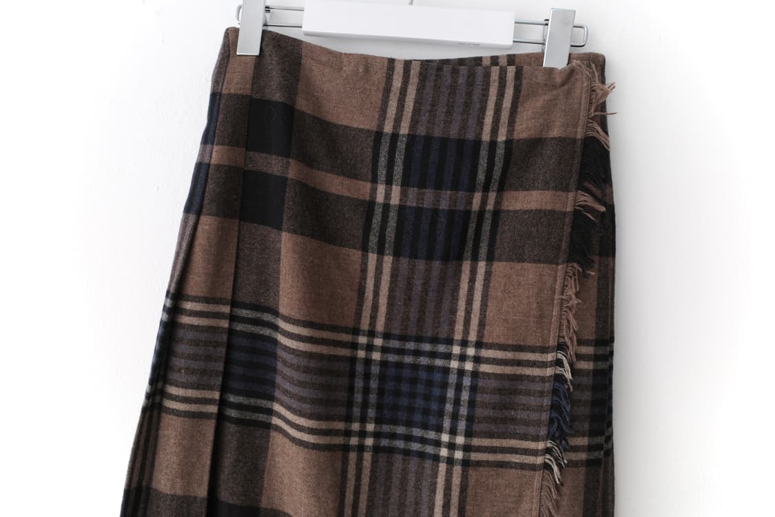 check wrap skirt 상품이미지3