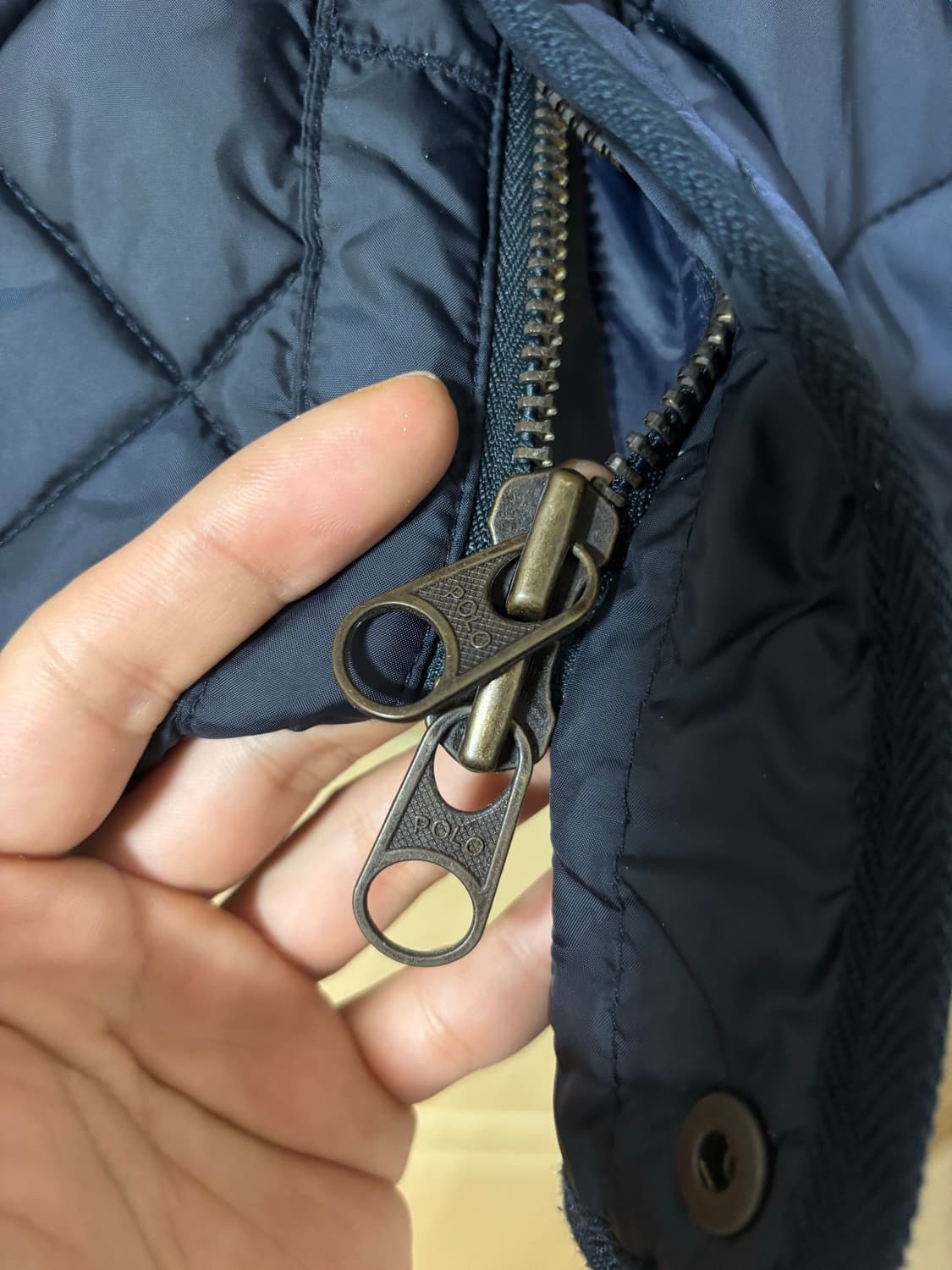 폴로 랄프로렌 네이비 퀼팅 자켓 XXL 상품이미지7