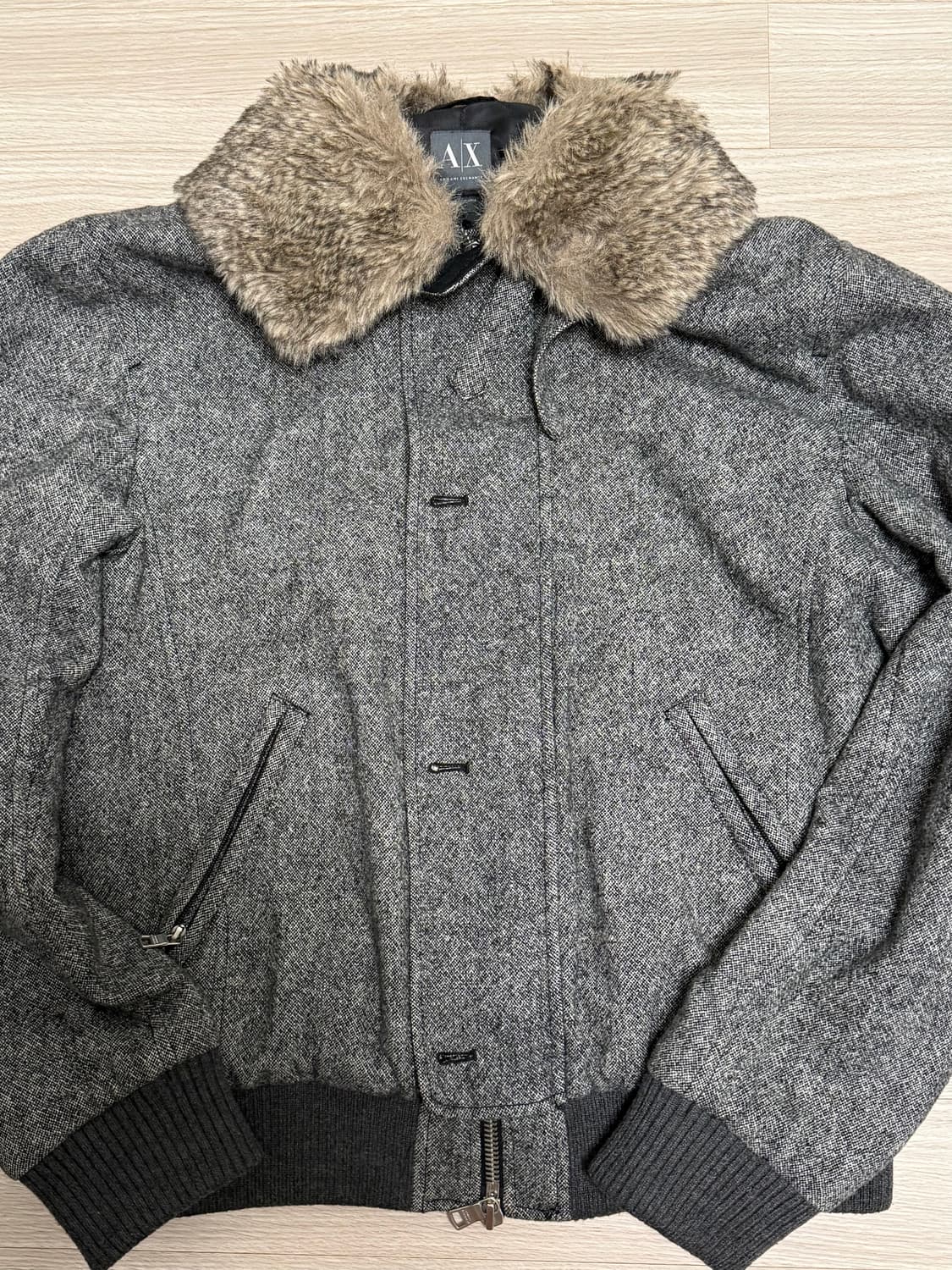 아르마니 익스체인지 퍼 칼라 자켓 상품이미지2