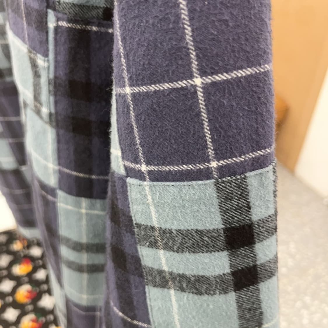 오베이 올드스쿨 스트릿 유니크 격자 체크 자켓 M C07903 상품이미지8