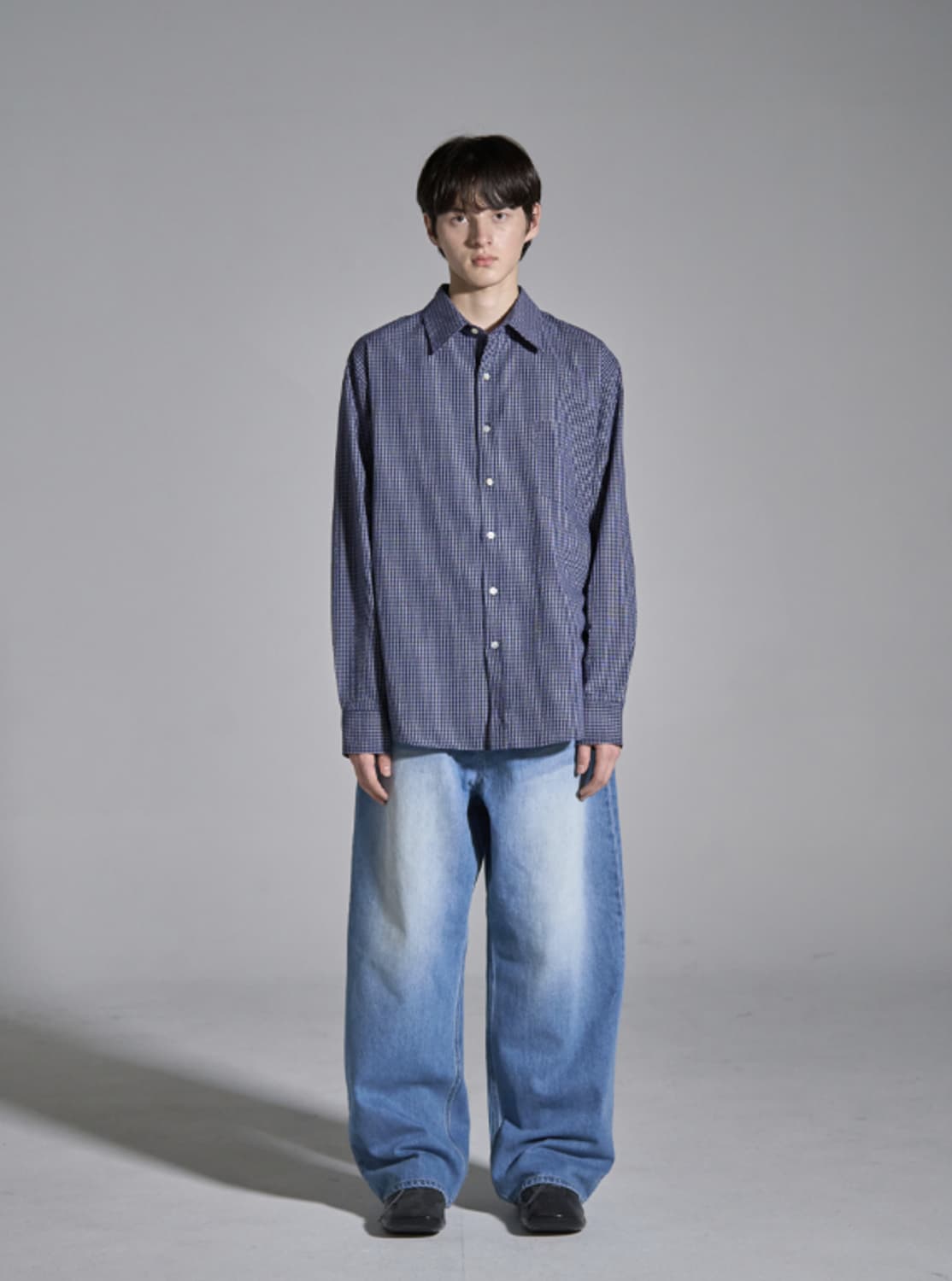 노운 noun wide denim pants mid blue 2사이즈 상품이미지1