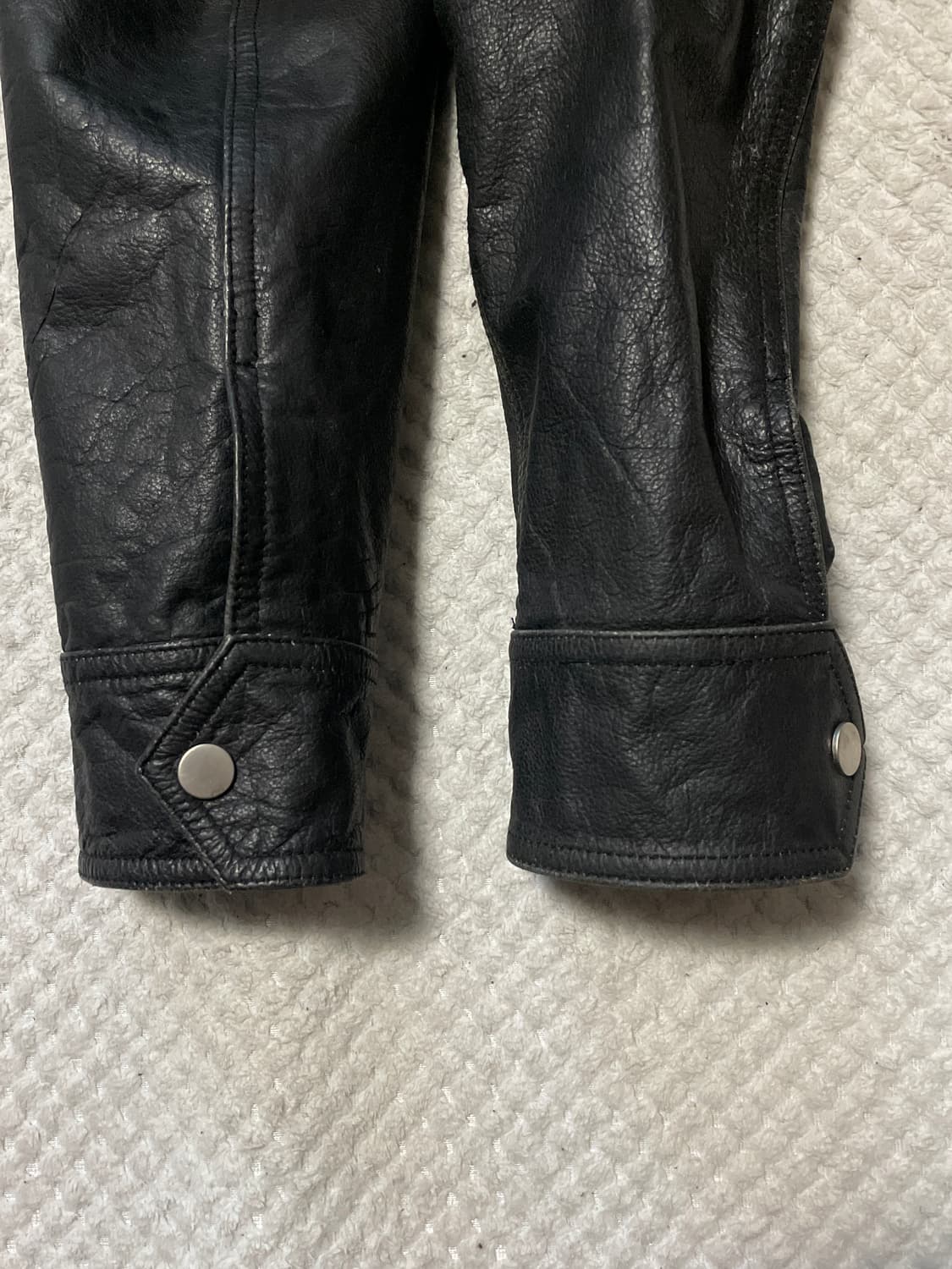 [48] 광희시장 웨스턴 무드 카우하이드 소가죽 레더 트러커 자켓 상품이미지7