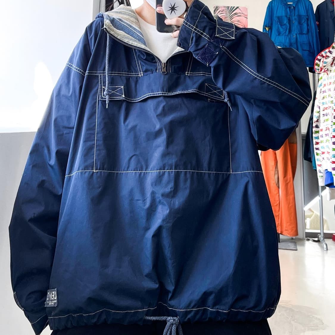 리바이스 U.S.A 네이비 스티치 블랭킷 풀오버 아노락 상품이미지2