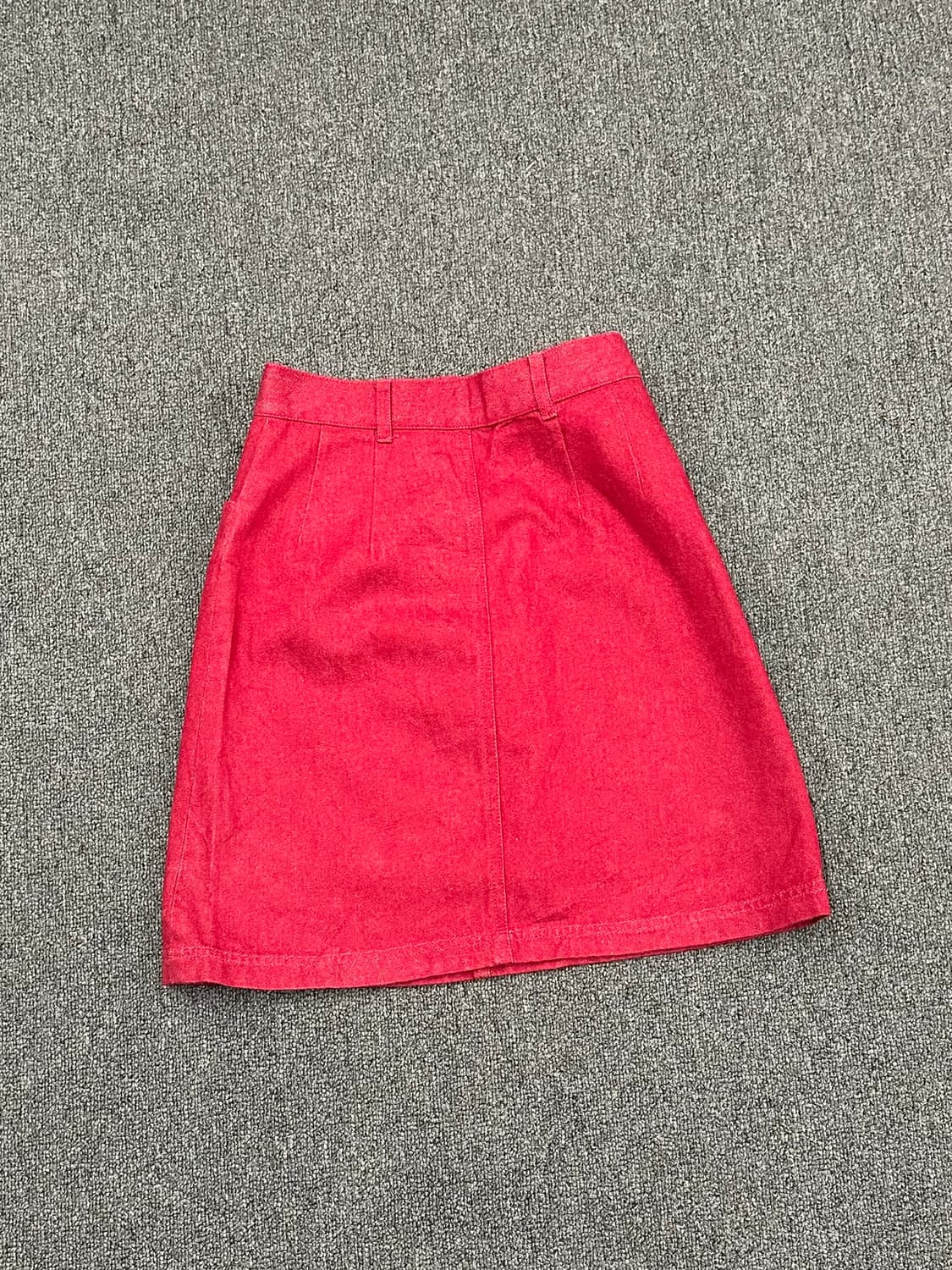 9)베티스 블루 빈티지 버건디 데님 스커트 상품이미지5