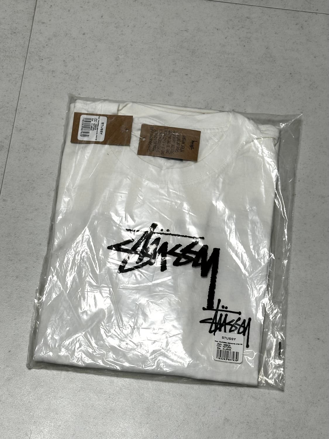 스투시 캘리포니아 그로운 피그먼트 다이드 티셔츠 내츄럴 상품이미지3