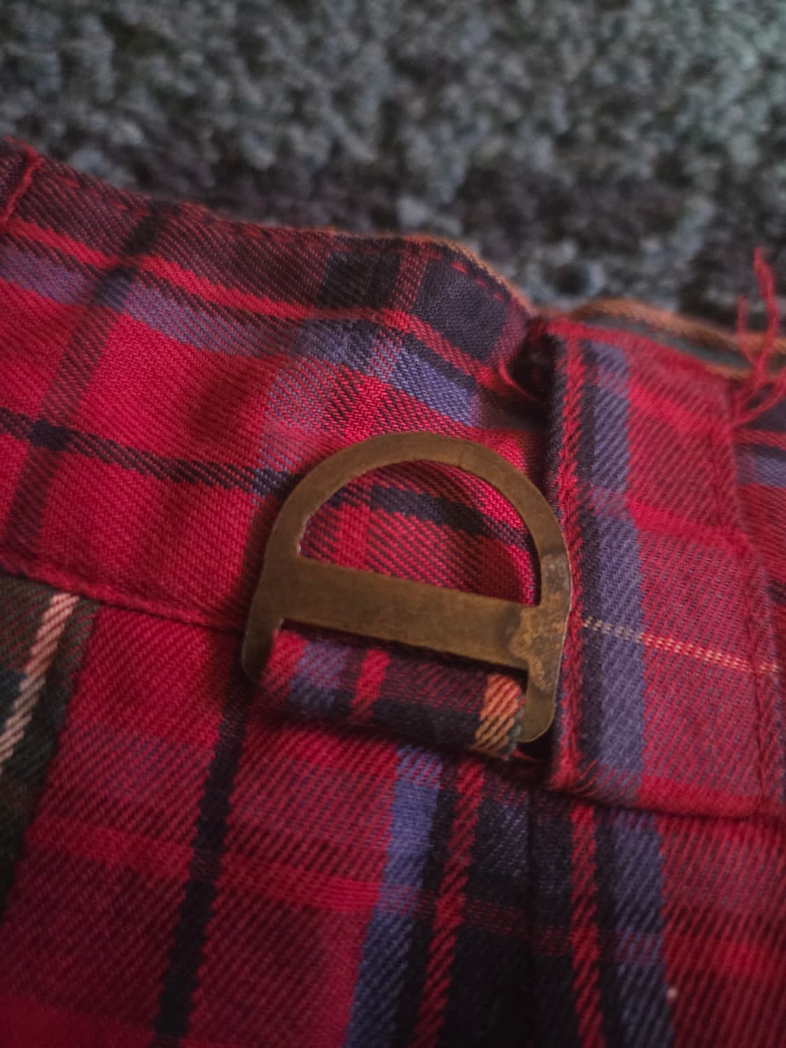 코오롱스포츠 남성 밑단벨크로 체크 7부팬츠 레드 상품이미지3