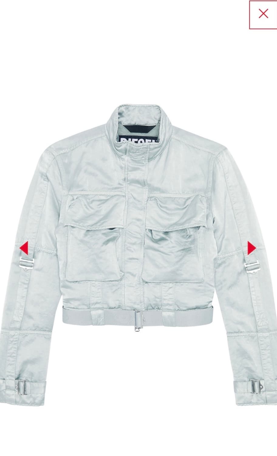 디젤 G-Tali 린넨 블렌드 크롭 자켓 L 상품이미지1