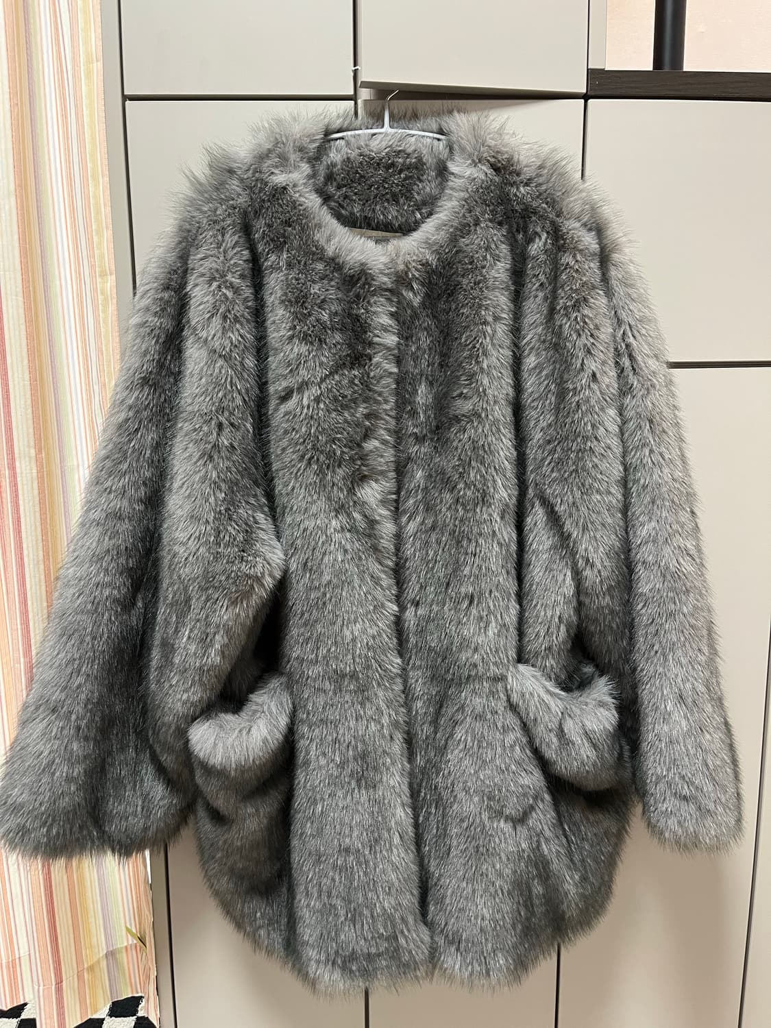 플리즈프로젝트 MIDDLE FUR JACKET, GRAY 상품이미지4