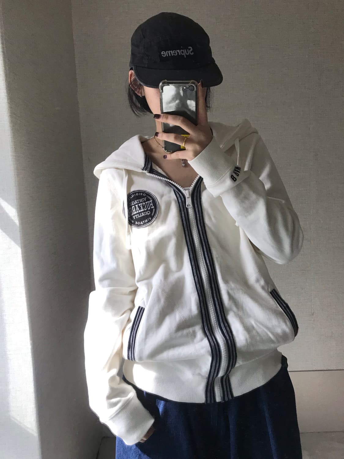 버카루 아이보리 후드집업 상품이미지2