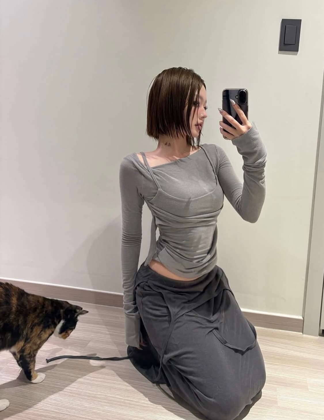 플레어업 레이어드 뷔스티에 롱 슬리브 flareup long sleeve 상품이미지2