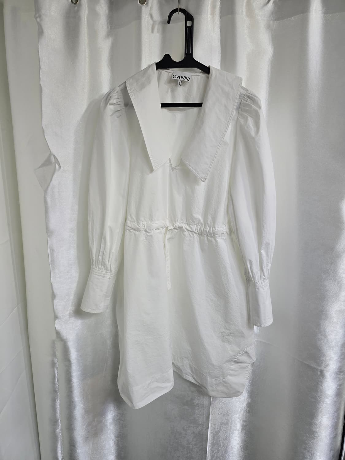 GANNI 화이트 코튼 셔츠 원피스 (1771) 상품이미지1