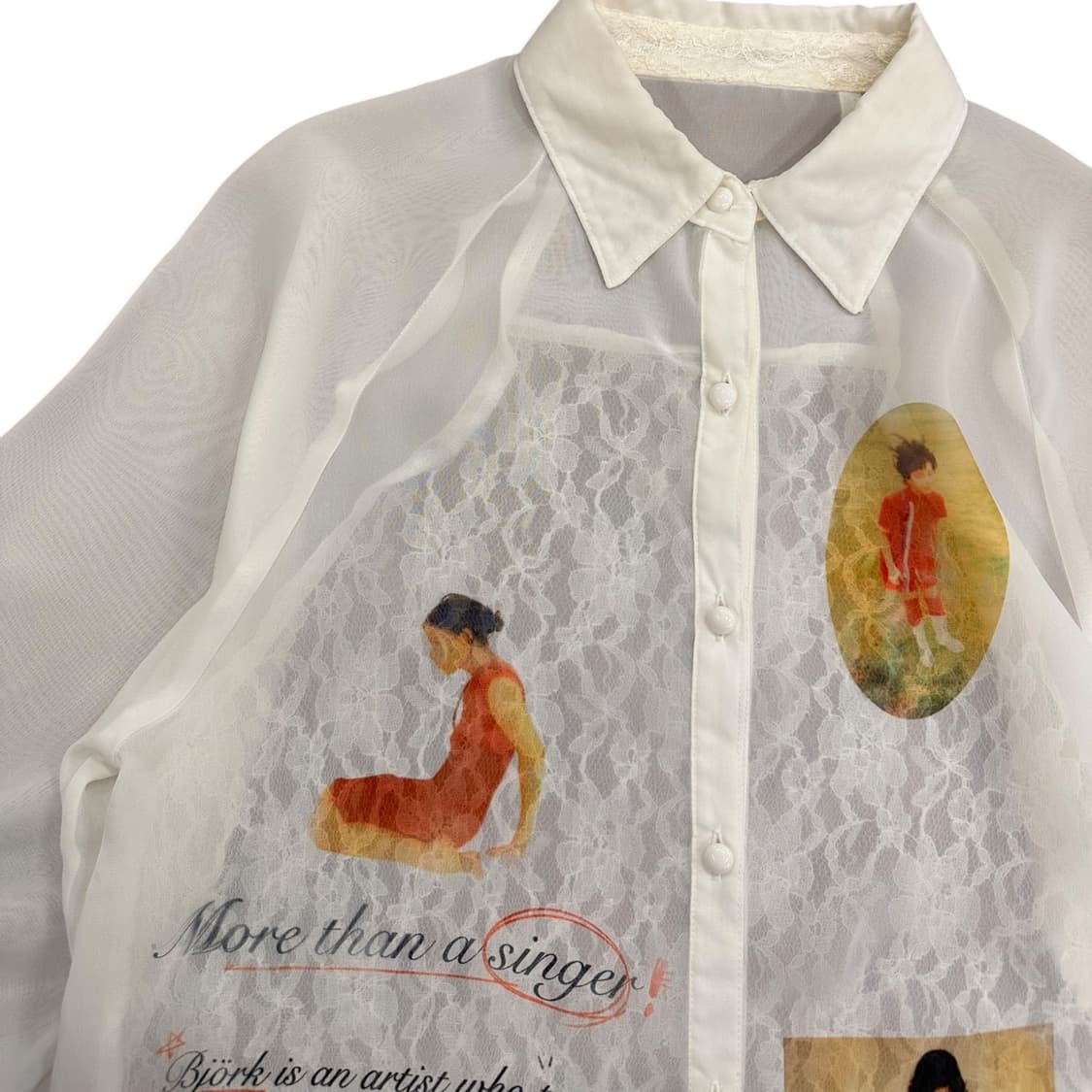 Back Lace See Through Bjork Shirt 상품이미지3