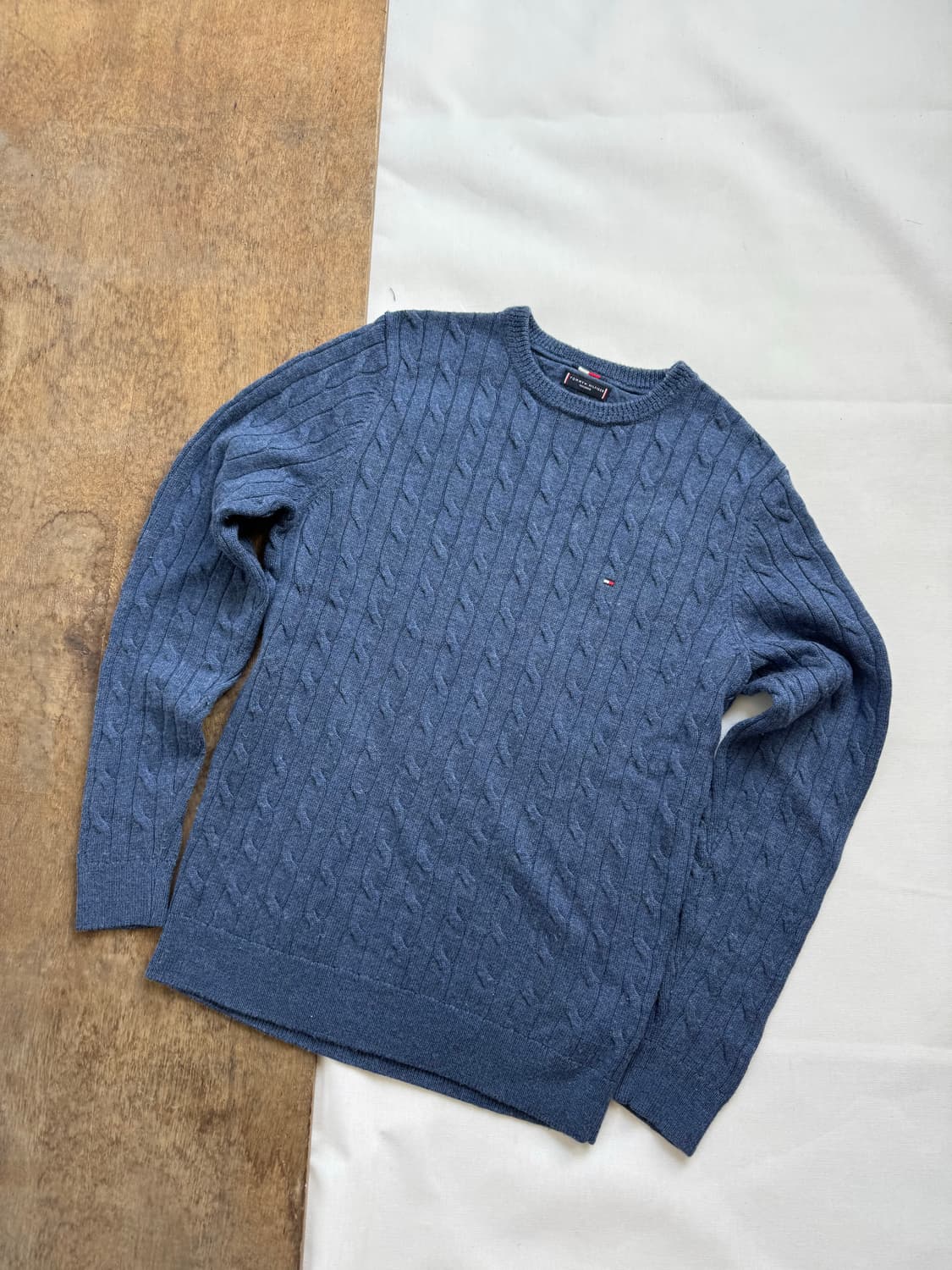 tommy hilfiger 타미힐피거 라운드넥 꽈배기 니트 상품이미지2