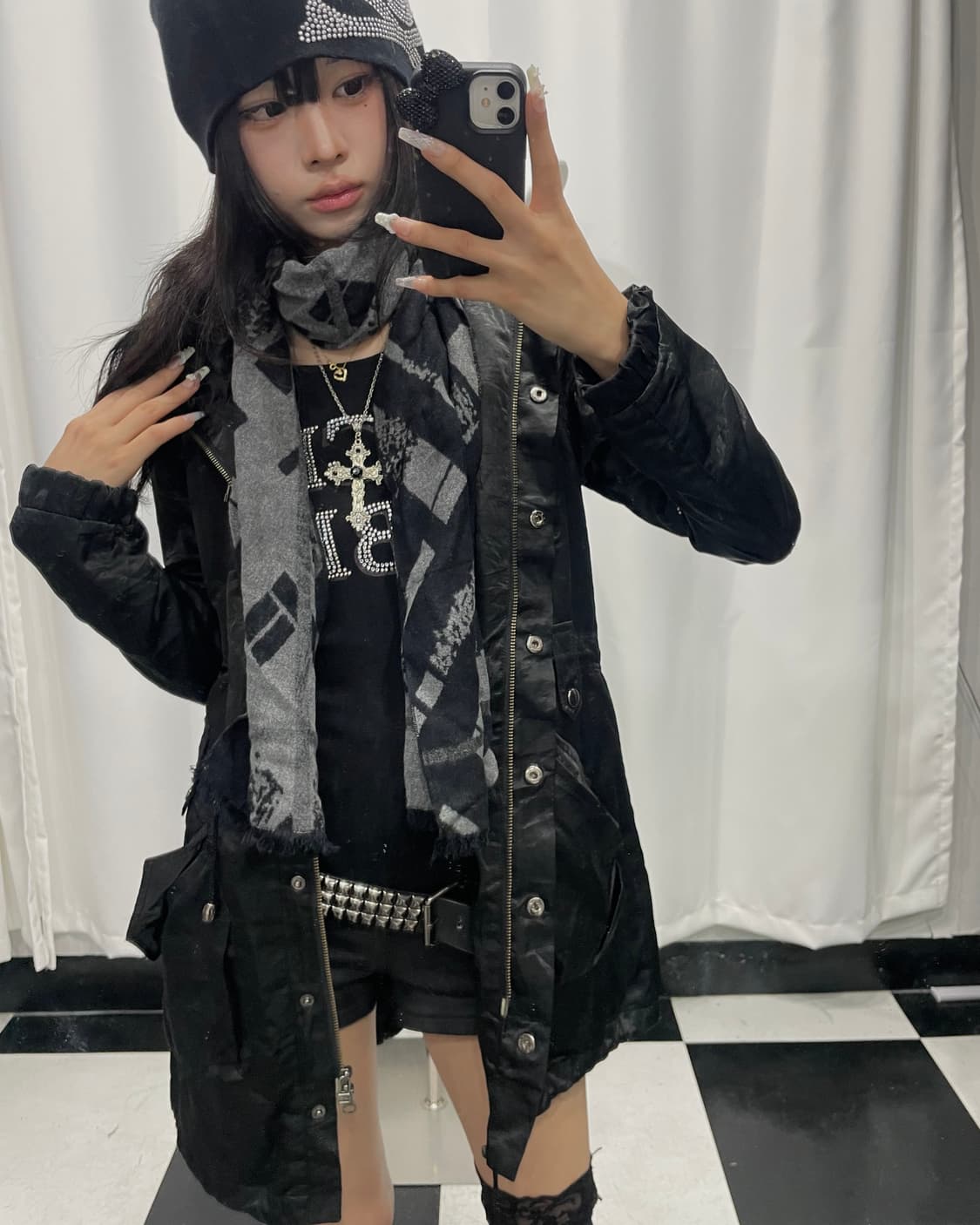 🎸블랙 글로시 롱 자켓🎸 상품이미지1