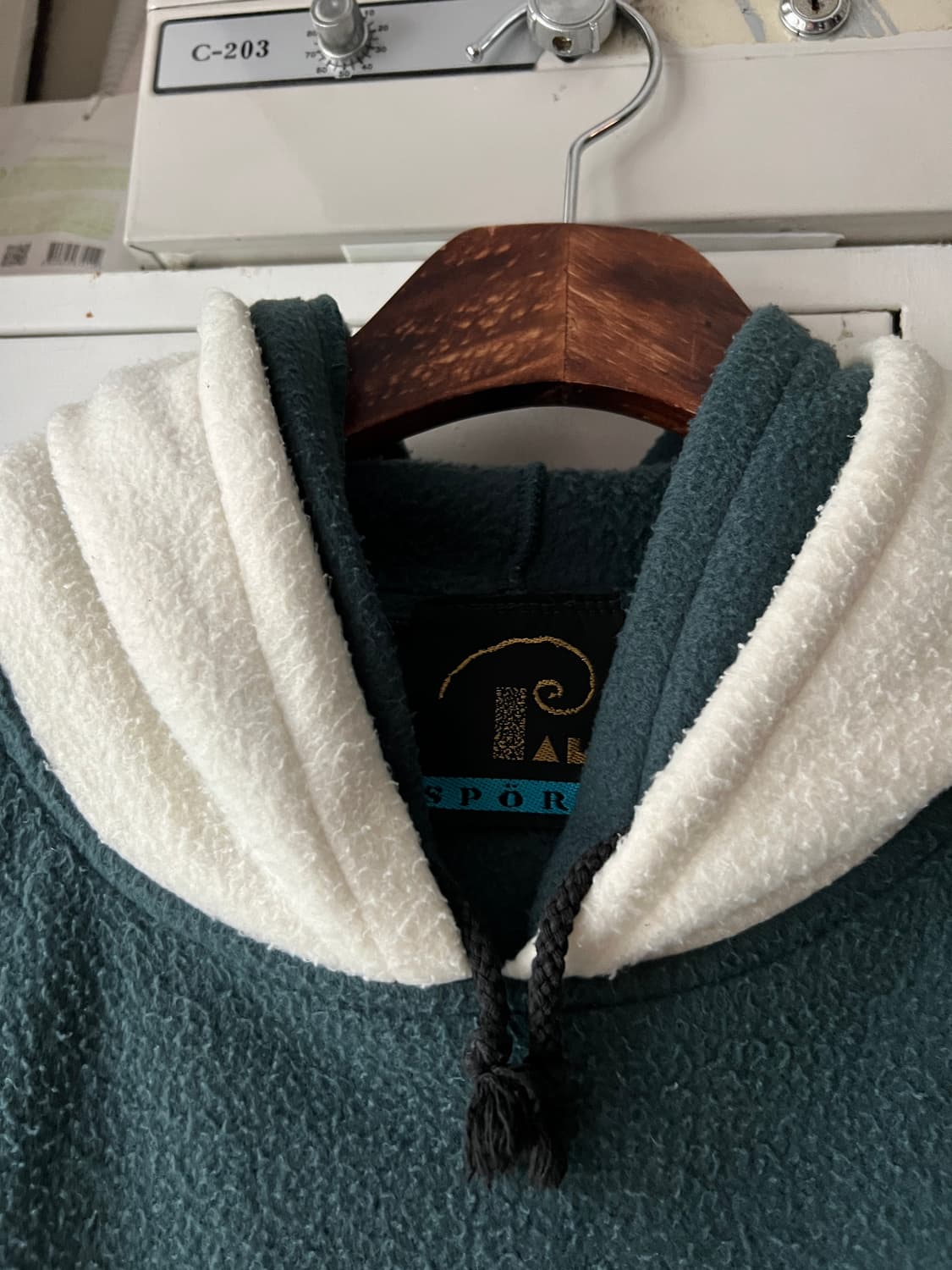 [L]90's Made in USA 오버핏 레이어드 플리스 후드 상품이미지2