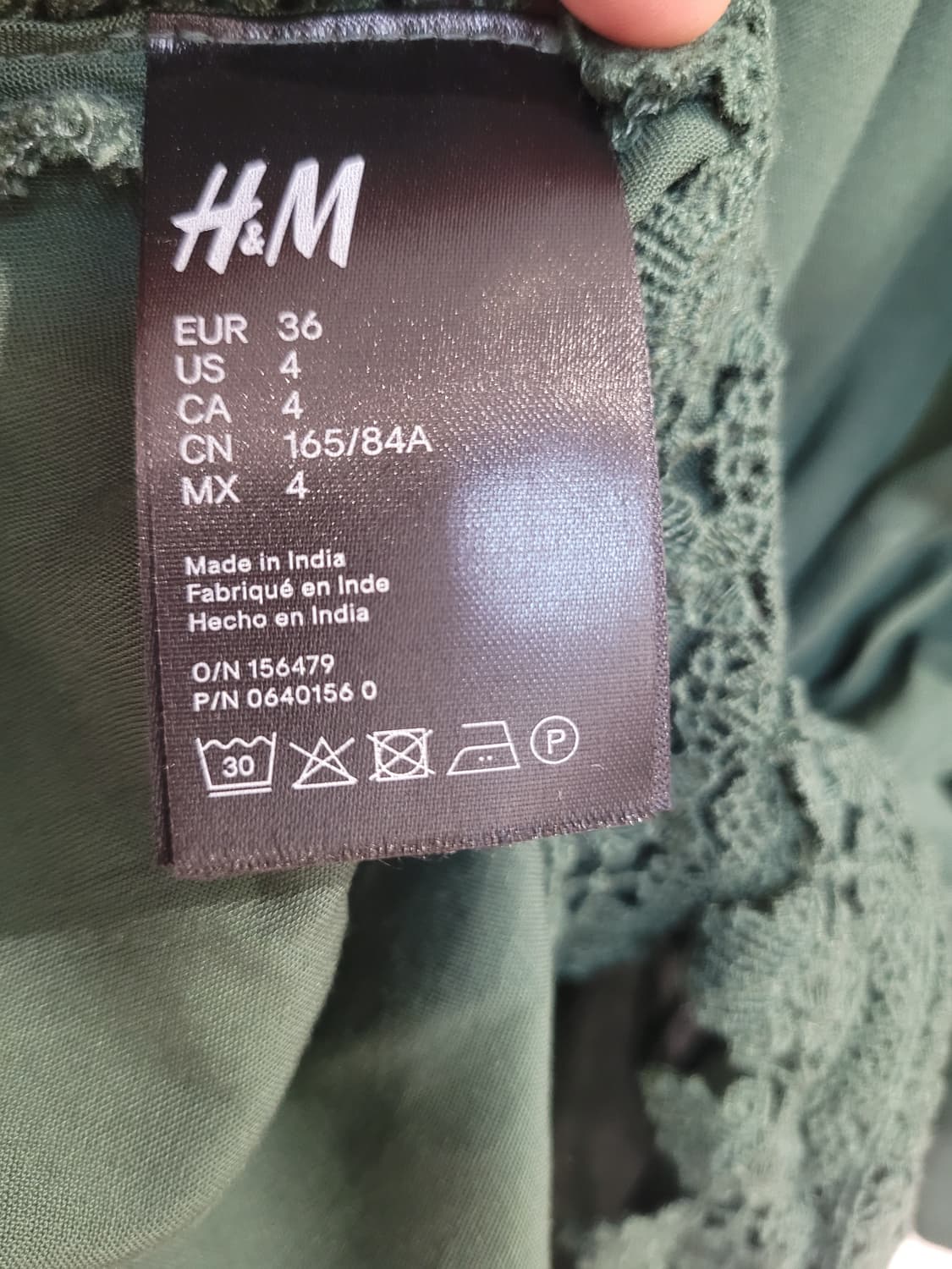 H&M 그린 레이스 점프수트 36사이즈 상품이미지10