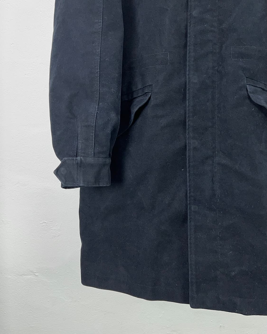 아페쎄 블랙 모드 투 포켓 후드 롱 코트 자켓 상품이미지4