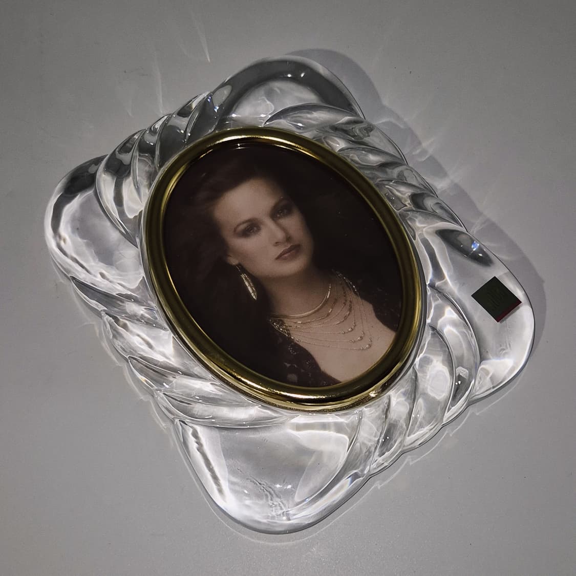 90s 호야 크리스탈 스윌 오발 탁상 액자 상품이미지8