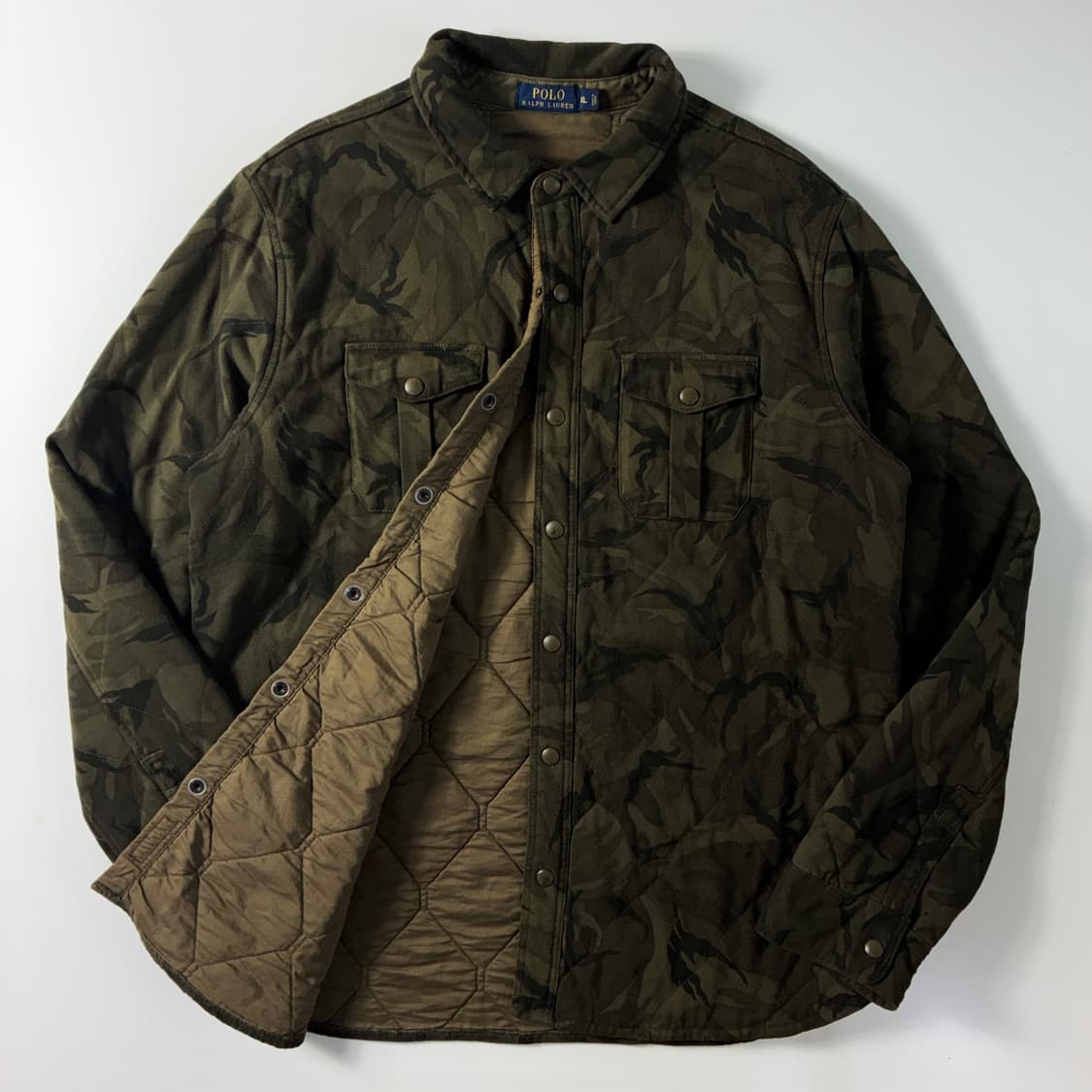 Polo 폴로 랄프로렌 카모플라쥬 퀼티드 셔츠 자켓 상품이미지3