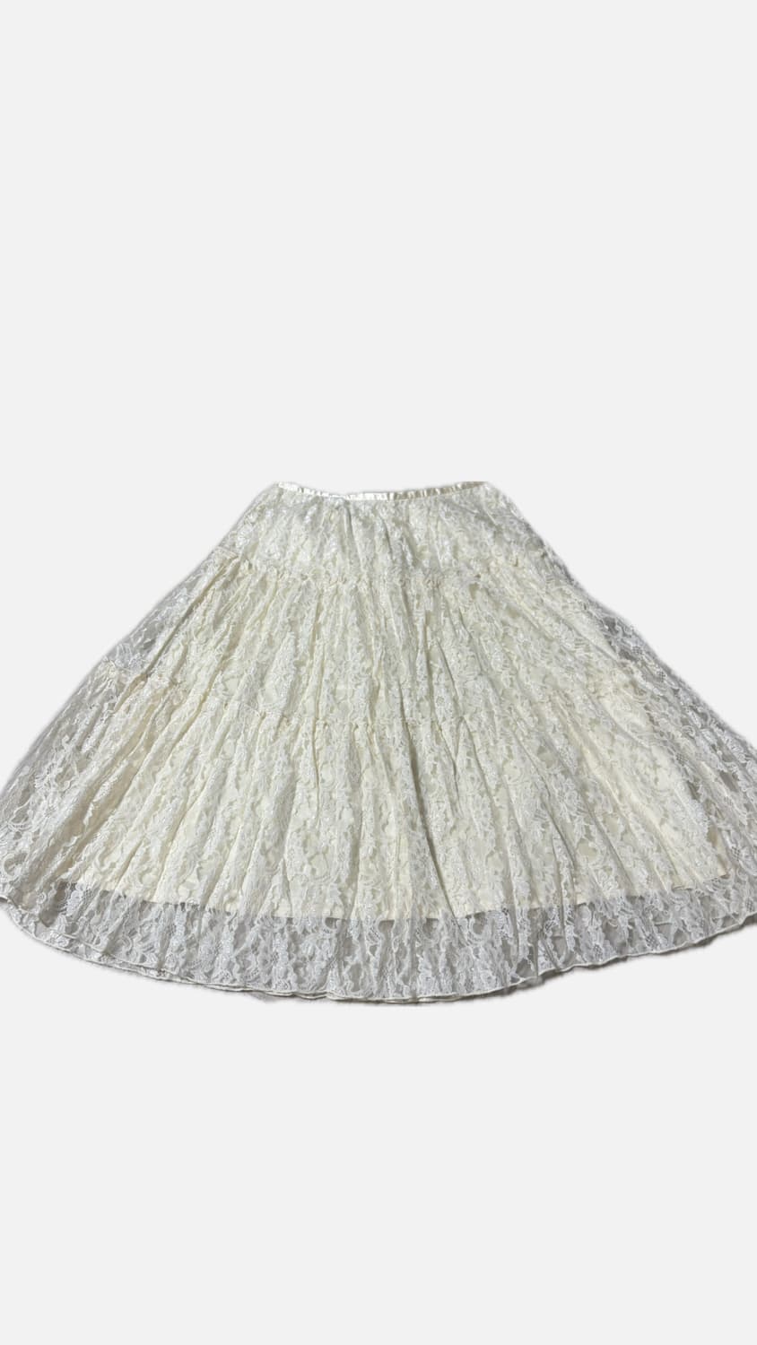 생크림 레이스 스커트 상품이미지1