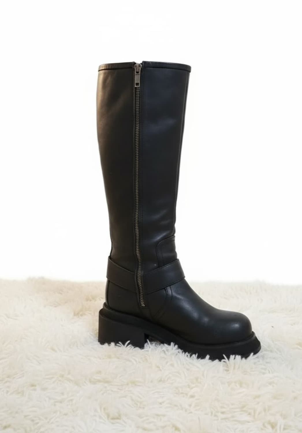 이미최저가 럭키슈에뜨 리얼가죽 롱부츠 블랙 240 상품이미지3