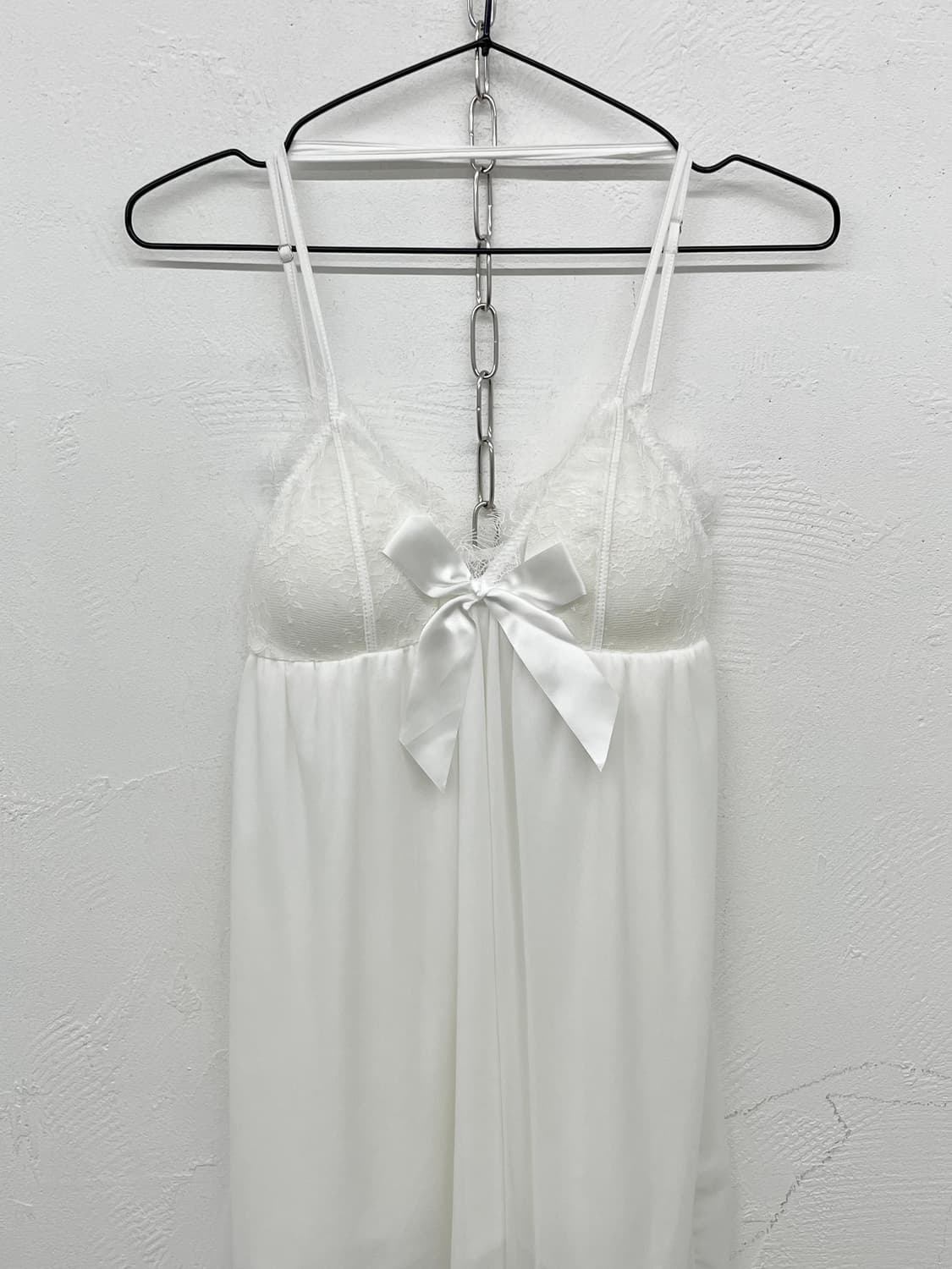 화이트 시어 레이스 슬립 상품이미지5