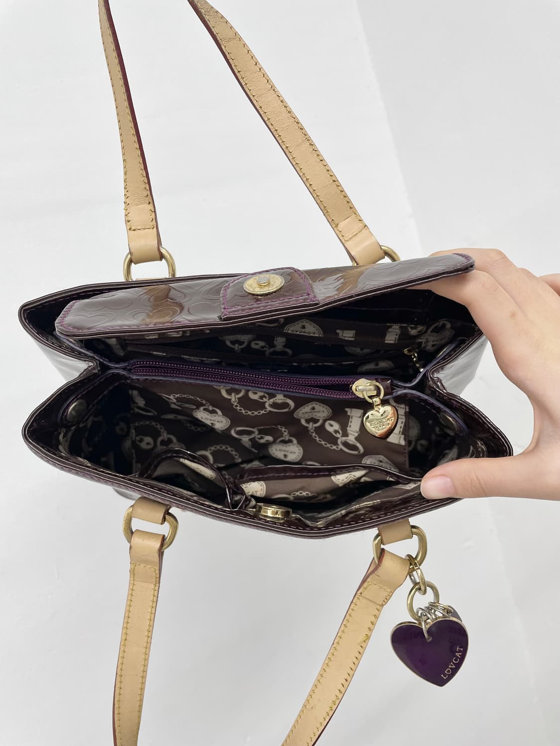 러브캣 하트 페이던트 키링 숄더백🍩 상품이미지7