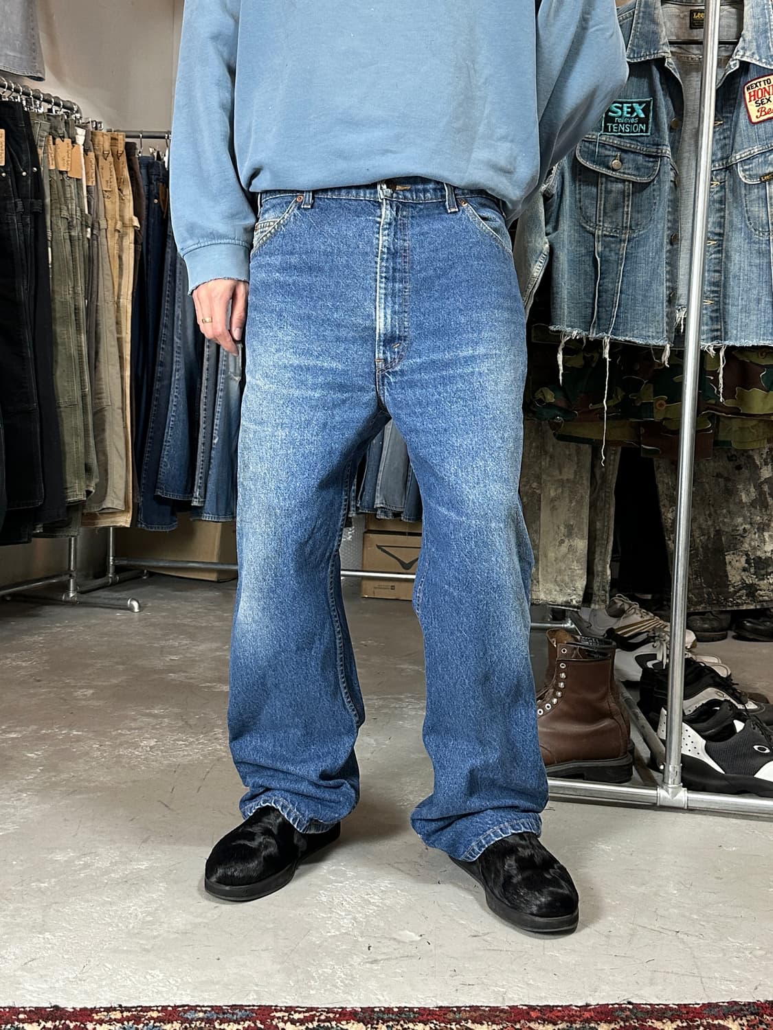 90's USA Made 빈티지 리바이스 517 오렌지탭 부츠컷 상품이미지1