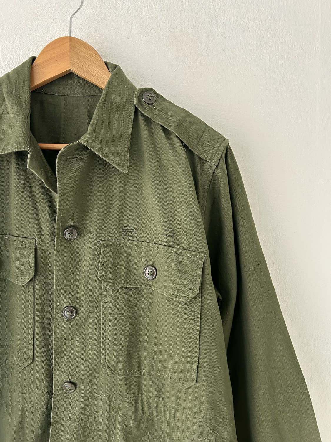 70's Korean Army HBT Fatigue Shirt. 상품이미지2