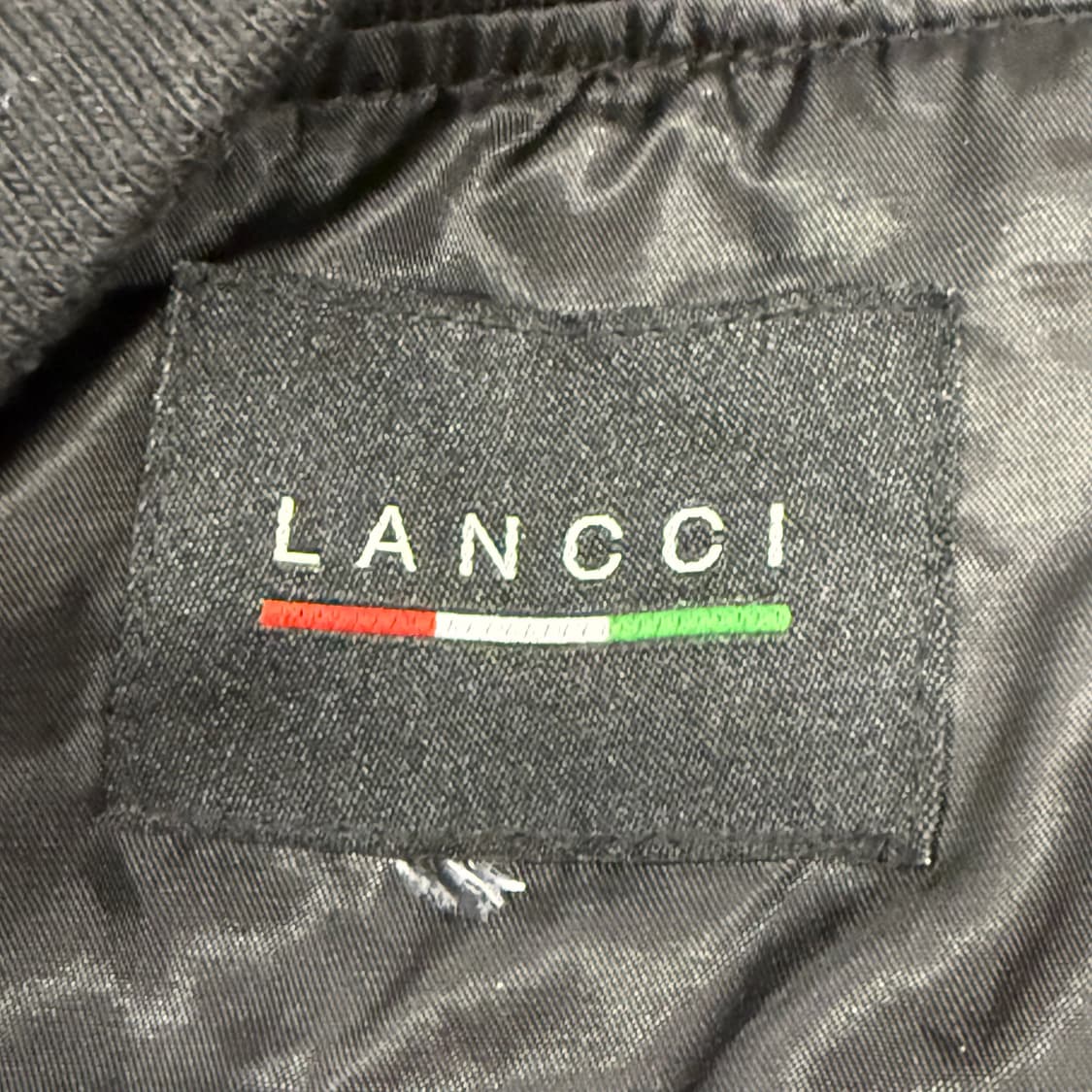 [정품] LANCCI 란찌 가죽 니트 배색 점퍼 b18 상품이미지5